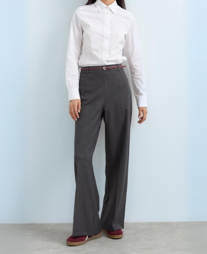 Pantalon Droit Ceinturé